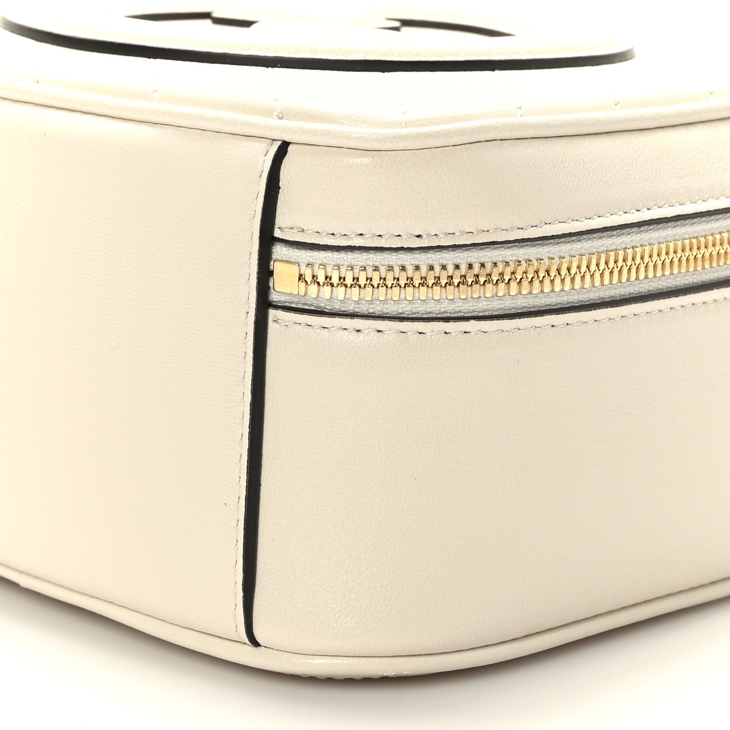 Gucci Sakai Be Green Calfskin Diagonal Stitched Blondie Top Handle Bag Mystic White 10 of 10
