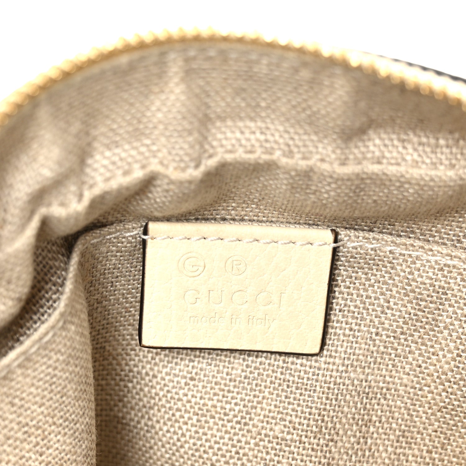 Gucci Monogram Dollar Calfskin Mini Bree Messenger Bag Beige Ebony Avoire 6 of 11