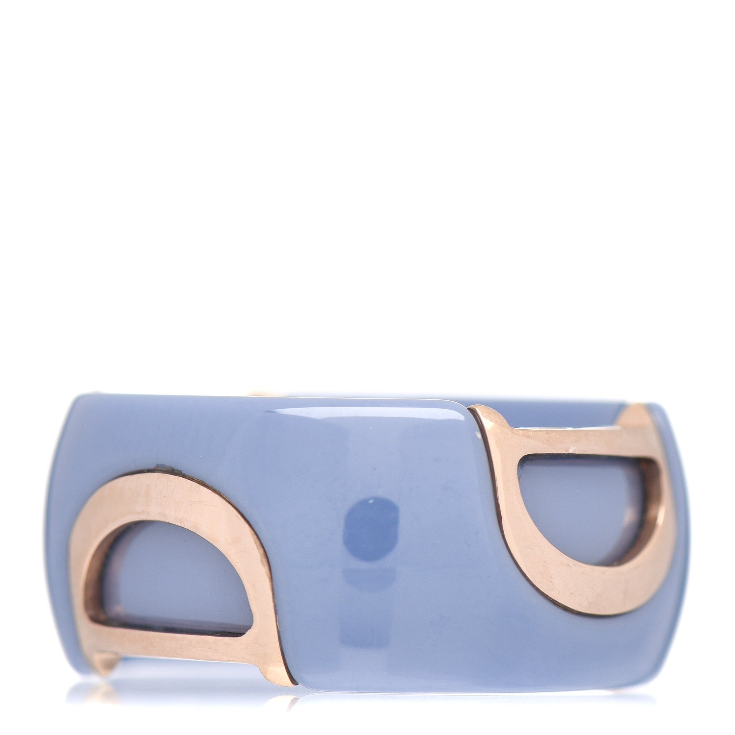 Damiani 18K Pink Gold Ceramic Diamond D Icon Ring 52 6 3 of 5