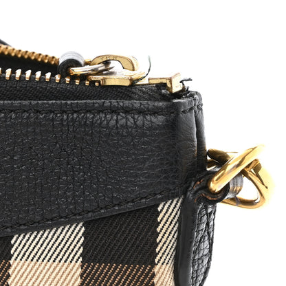 Burberry House Check Derby Peyton Crossbody Clutch Bag Black 15 of 16