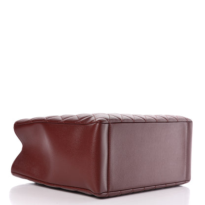 Chanel Caviar Quilted Grand Shopping Tote GST Dark Burgundy 4 of 14
