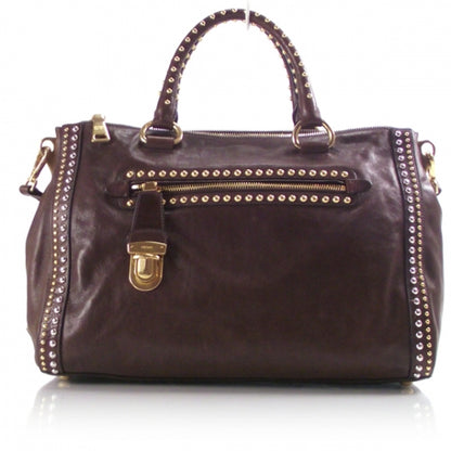 Prada Leather Studded Tote Bag 1 of 11