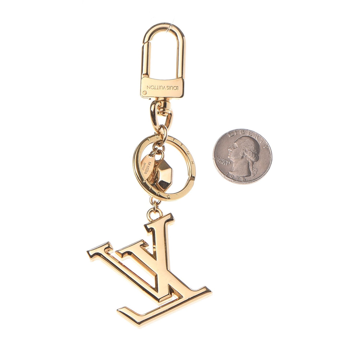 LV Facettes Key Holder Gold