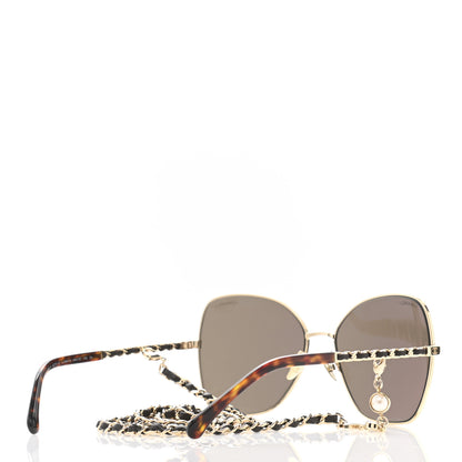 Chanel Metal Square Frame Chain Sunglasses 4274-Q Brown 4 of 8
