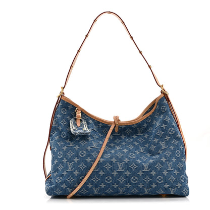 Louis Vuitton Monogram Denim CarryAll MM Blue 1 of 10