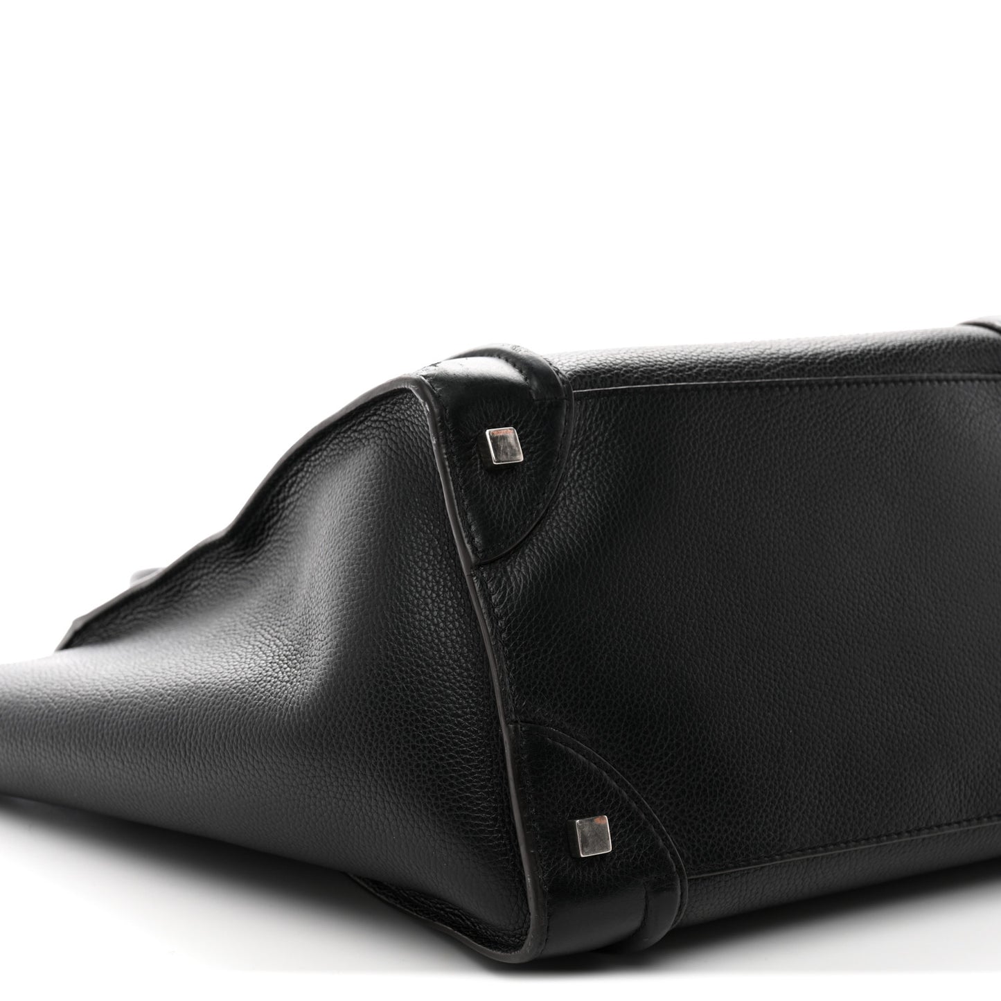 Drummed Calfskin Mini Luggage Black