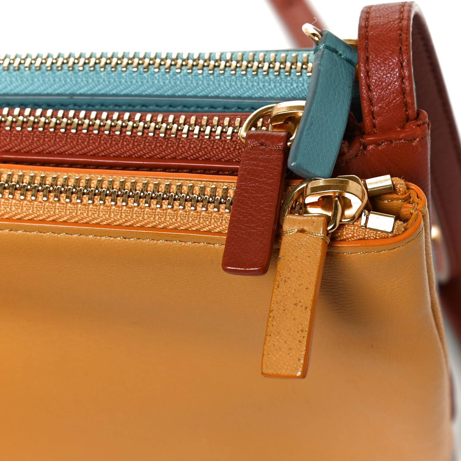 Celine Lambskin Small Multicolor Trio Crossbody Bag Antarctic 11 of 11