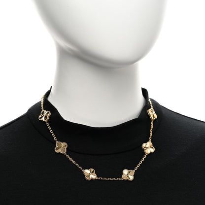 Van Cleef & Arpels 18K Yellow Gold 10 Motifs Guilloche Vintage Alhambra Necklace 2 of 5