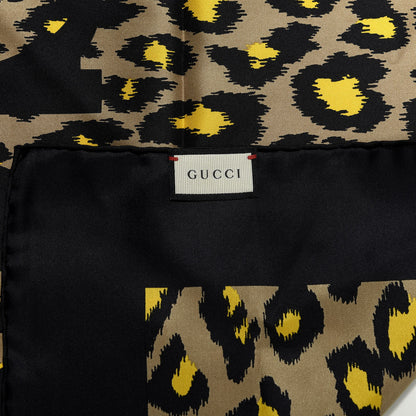 Gucci Silk Leopard Print Scarf 4 of 4