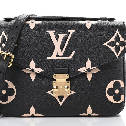 Louis Vuitton Empreinte Monogram Giant Pochette Metis Black Beige 8 of 11