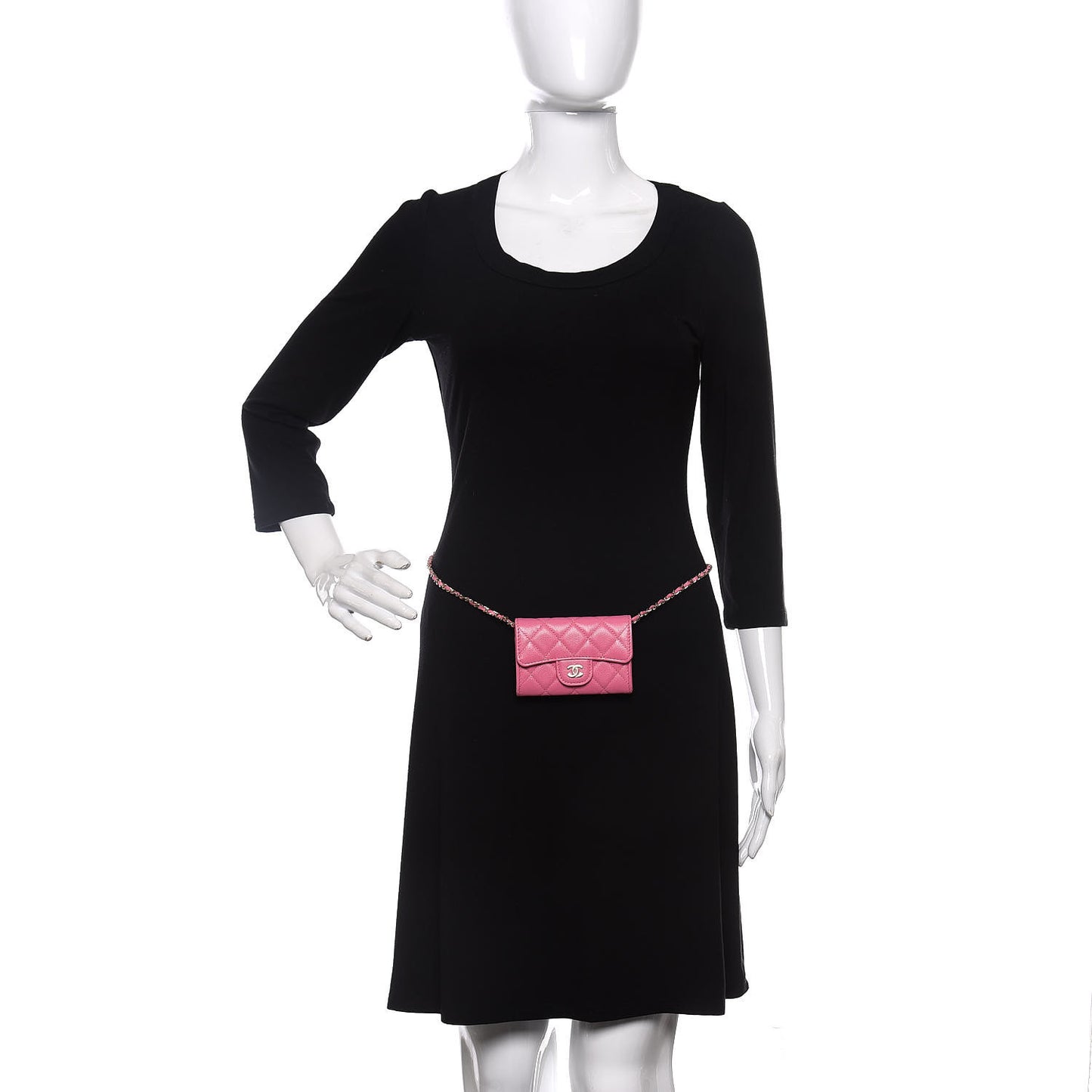 Caviar Quilted Belt Bag Pink