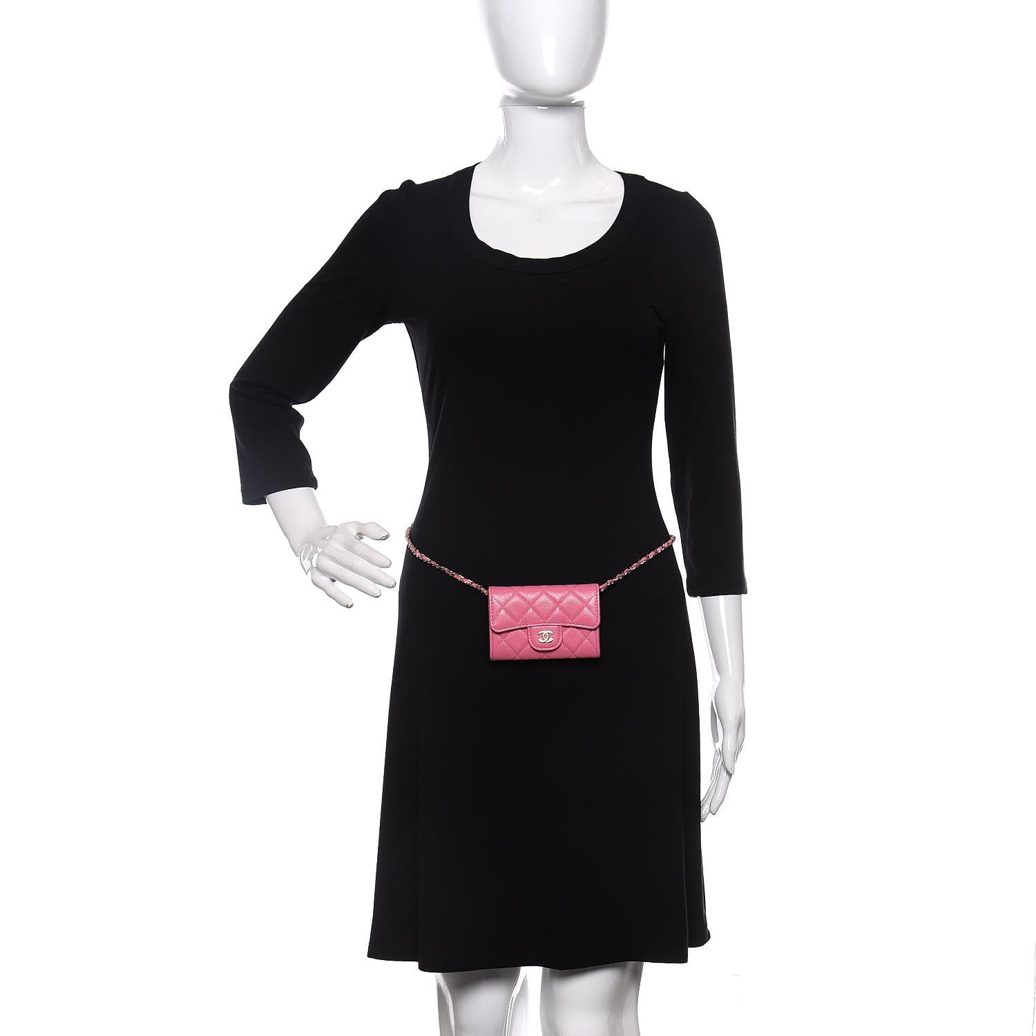 Chanel Caviar Quilted Belt Bag Pink 2 of 11