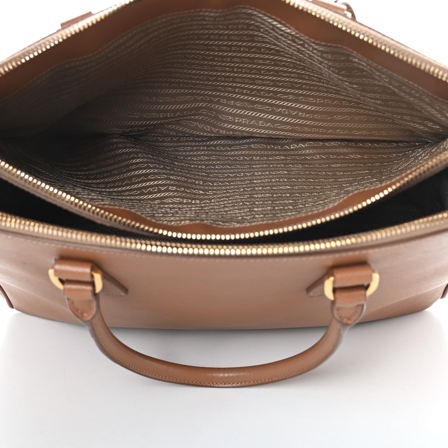 Prada Saffiano Medium Galleria Double Zip Tote Caramel 5 of 18