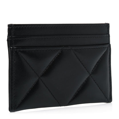 Chanel Lambskin Quilted Chanel 19 Card Holder Black 2 of 6