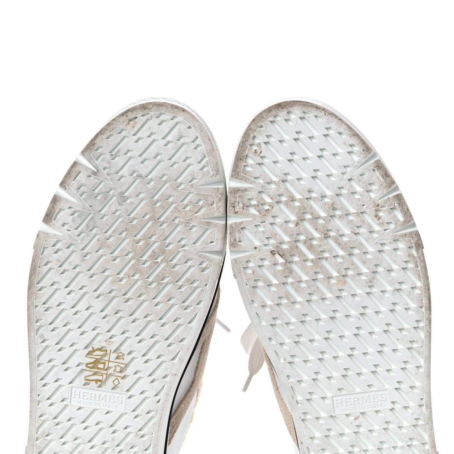 Hermes Calfskin Woolskin Dare Sneakers 40 White Ecru 8 of 13