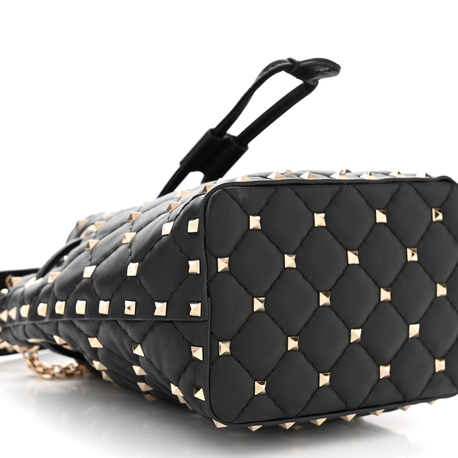 Valentino Garavani Nappa Mini Rockstud Spike Bucket Bag Black 8 of 9