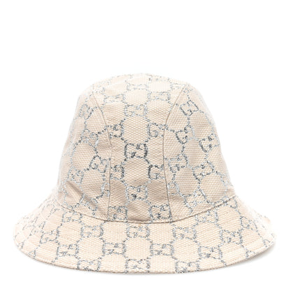 Gucci Canvas Lame GG Monogram Bucket Hat S Silver 2 of 7