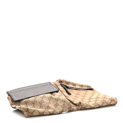 Gucci GG Monogram Web Double Pocket Belt Bag Dark Brown 4 of 10