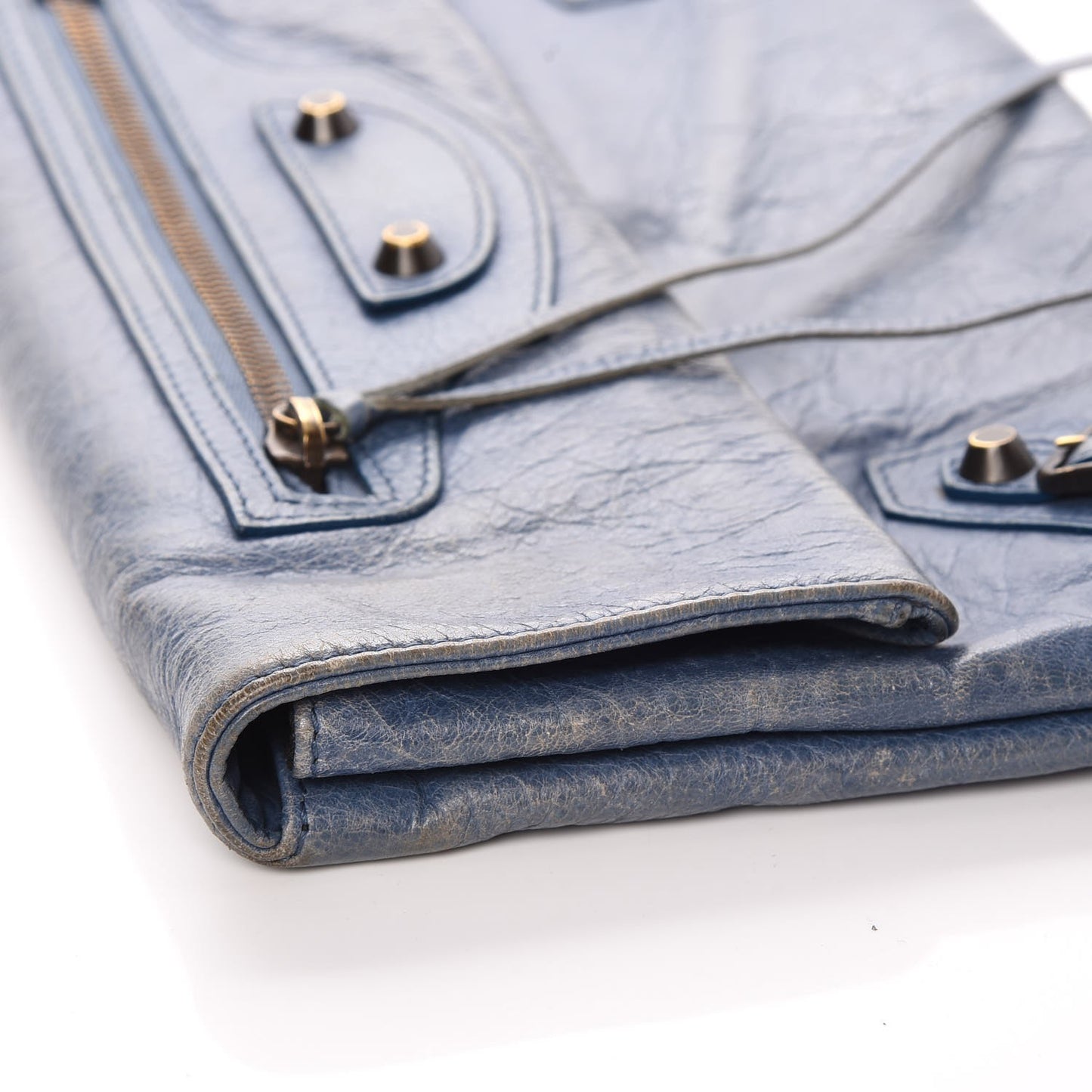 Agneau Classic Hardware Envelope Clutch Atlantique