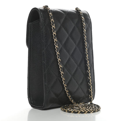 Chanel Caviar Quilted Golden Class Phone Holder Black 2 of 5
