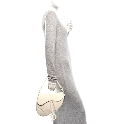 Christian Dior Ultra Matte Calfskin Saddle Bag Off White 2 of 10