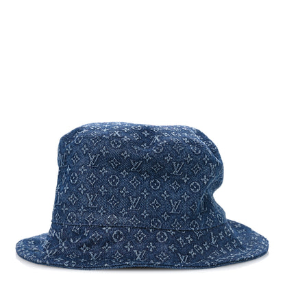 Louis Vuitton Monogram Denim Reversible Everyday Bucket Hat M Blue 1 of 13