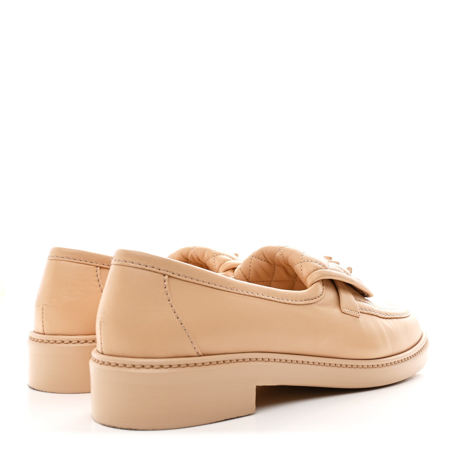 Chanel Lambskin Quilted CC Turnlock Moccasins 40 Beige 5 of 12