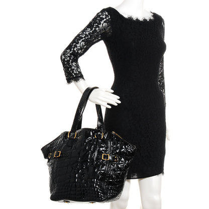 Saint Laurent Patent Croc Medium Downtown Tote 2 of 9