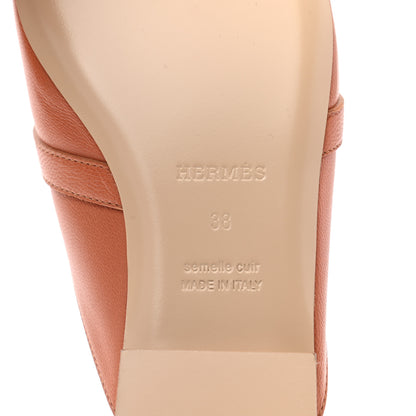 Hermes Goatskin Oz Mules 38 Marron Glaise 6 of 12