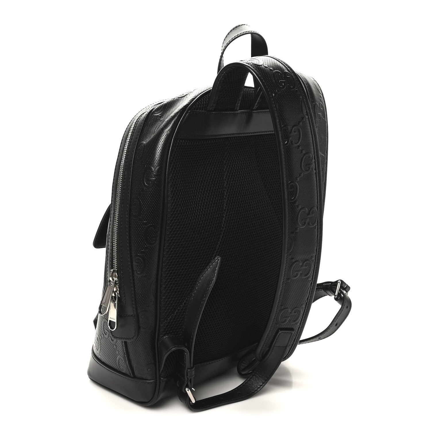 Gucci Calfskin GG Tennis Embossed Backpack Black 3 of 10