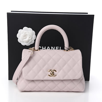 Chanel Caviar Quilted Mini Coco Handle Flap Lilas Lilac 9 of 9
