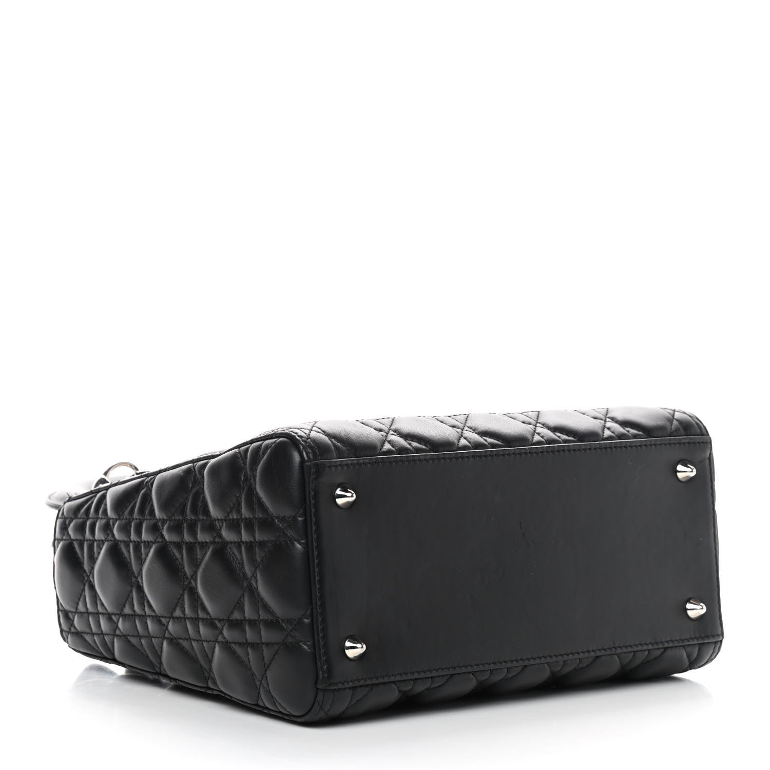 Christian Dior Lambskin Cannage Medium Lady Dior Black 4 of 10