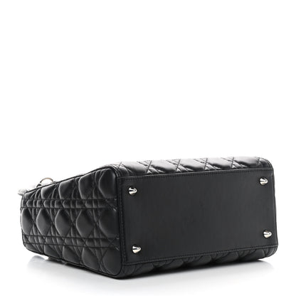 Christian Dior Lambskin Cannage Medium Lady Dior Black 4 of 10