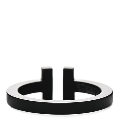 Tiffany Black-Coated Stainless Steel T Square Ring 54 7 3 of 4