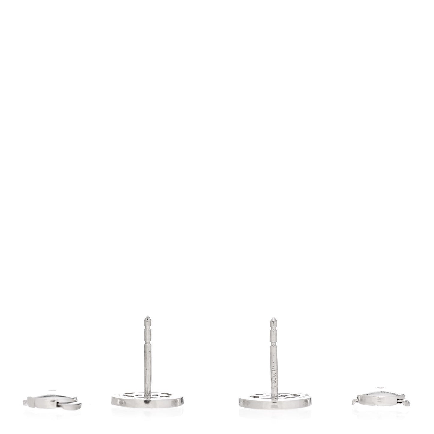 Platinum Diamond .30ct Circle Stud Earrings