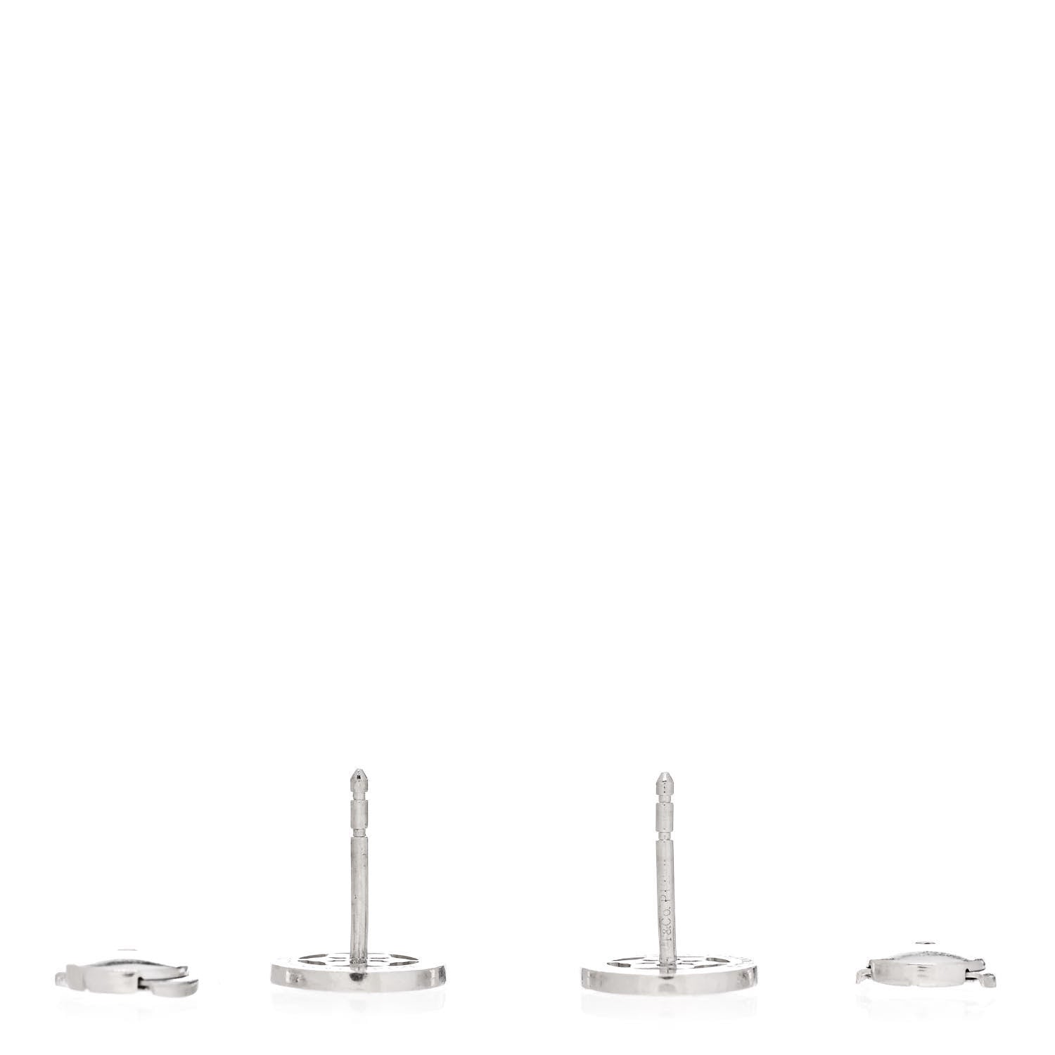 Tiffany Platinum Diamond .30ct Circle Stud Earrings 3 of 4