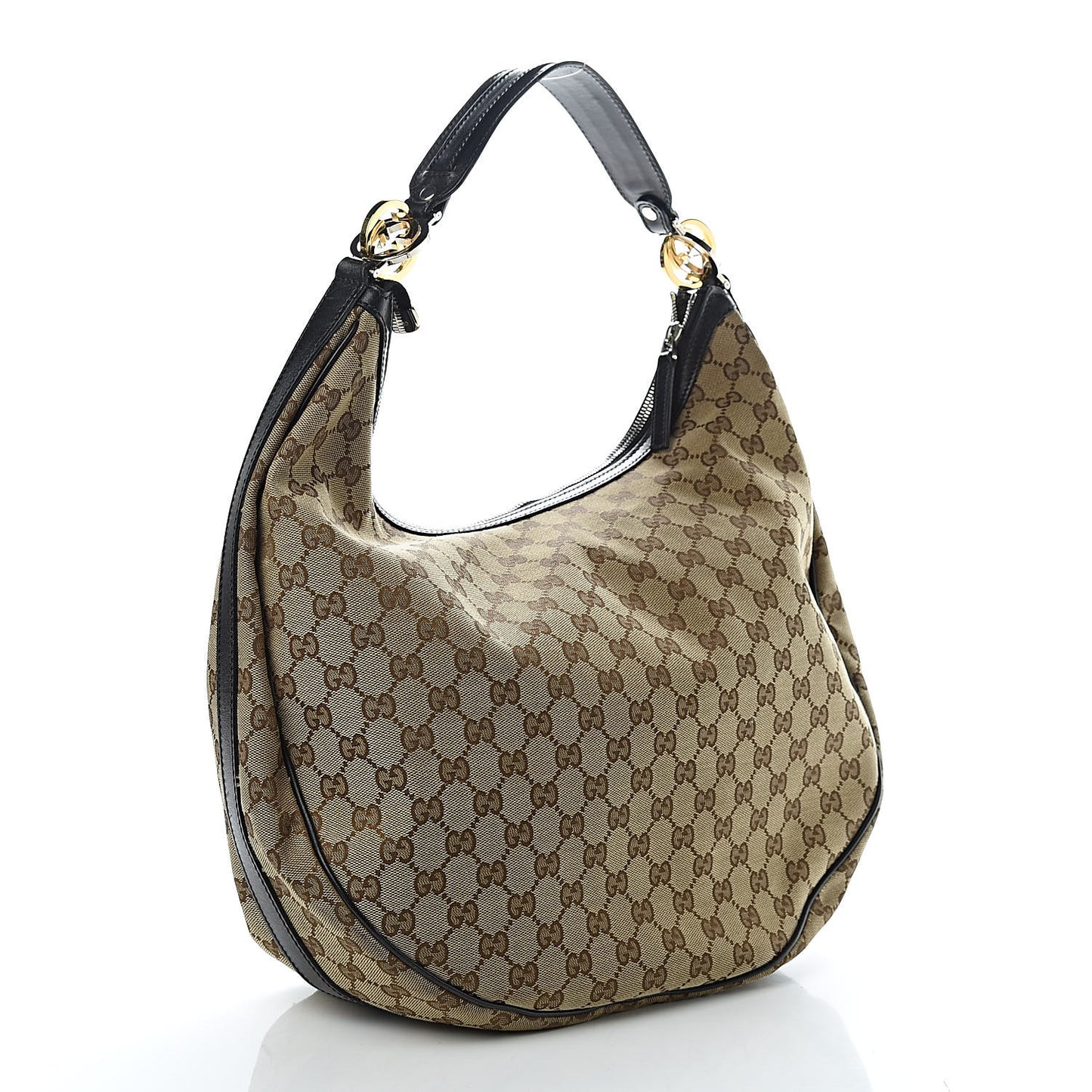 Monogram Large GG Twins Hobo Black