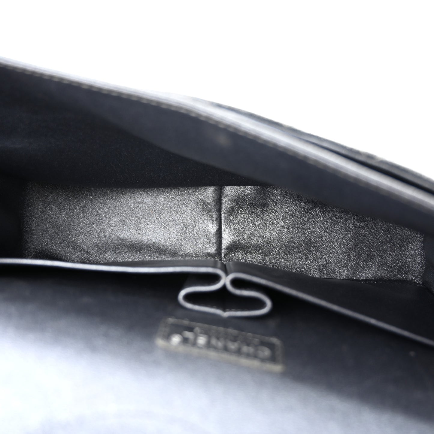 Metallic Caviar Quilted Maxi Double Flap Charcoal