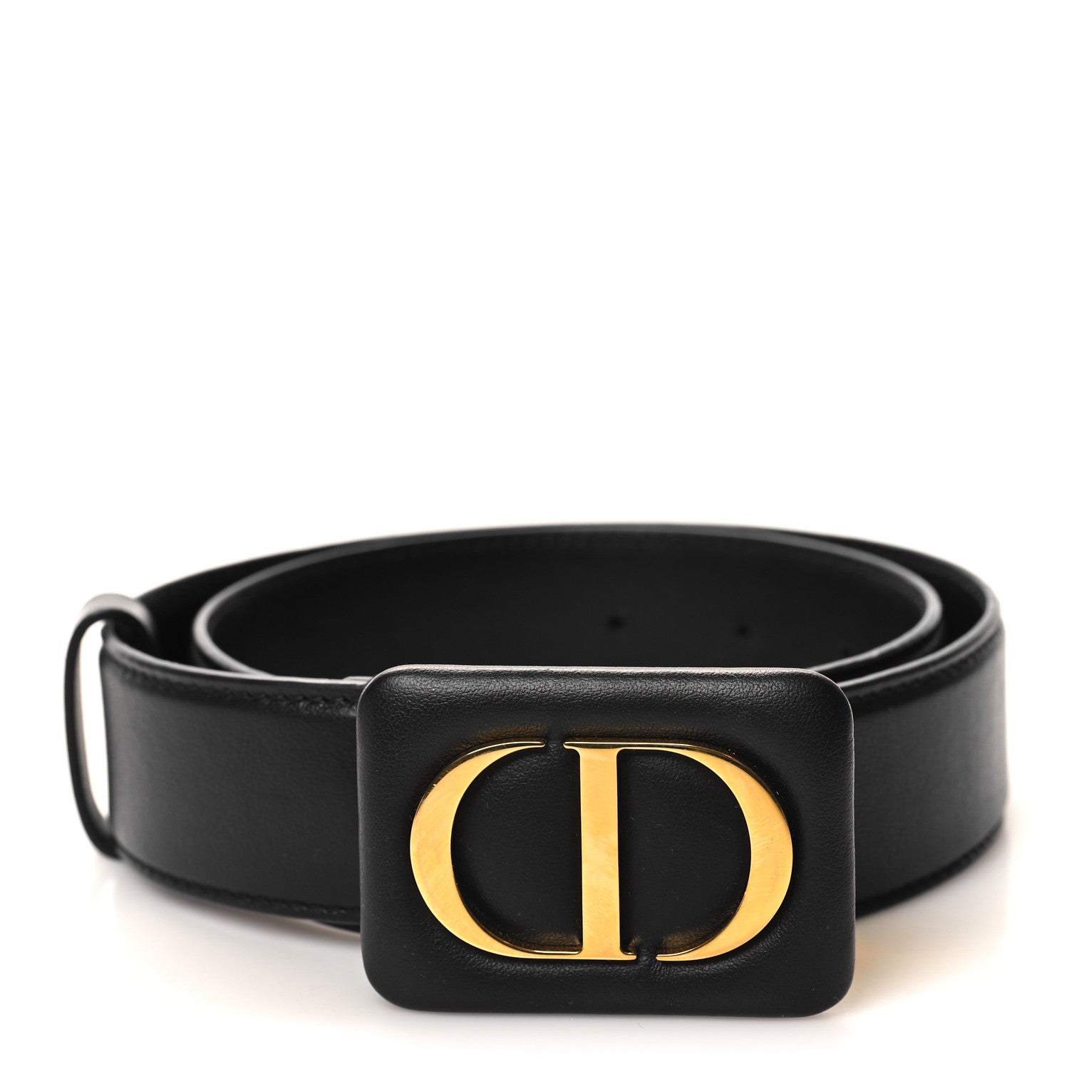 Christian Dior Calfskin 30 Montaigne Belt 70 28 Black 1 of 5