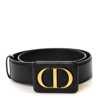 Christian Dior Calfskin 30 Montaigne Belt 70 28 Black 1 of 5