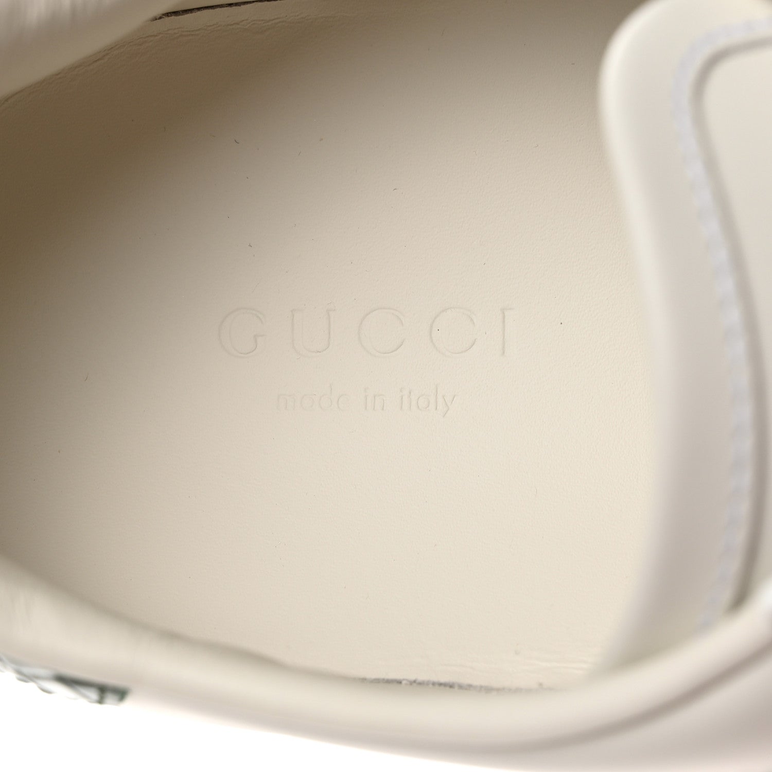 Gucci Calfskin Crocodile Web Womens Ace Sneakers 40 White Green 6 of 9