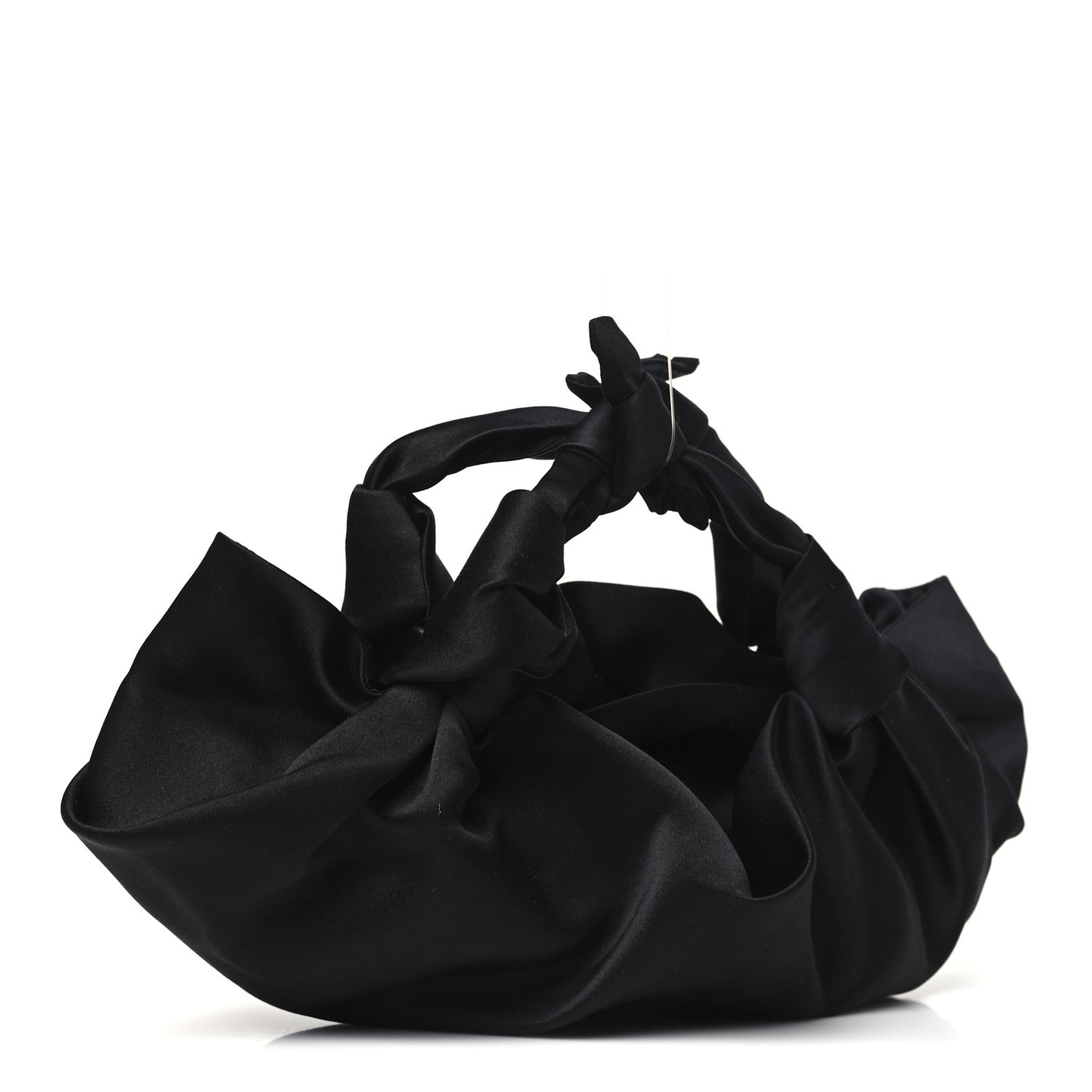 Satin Small Ascot Bag Black