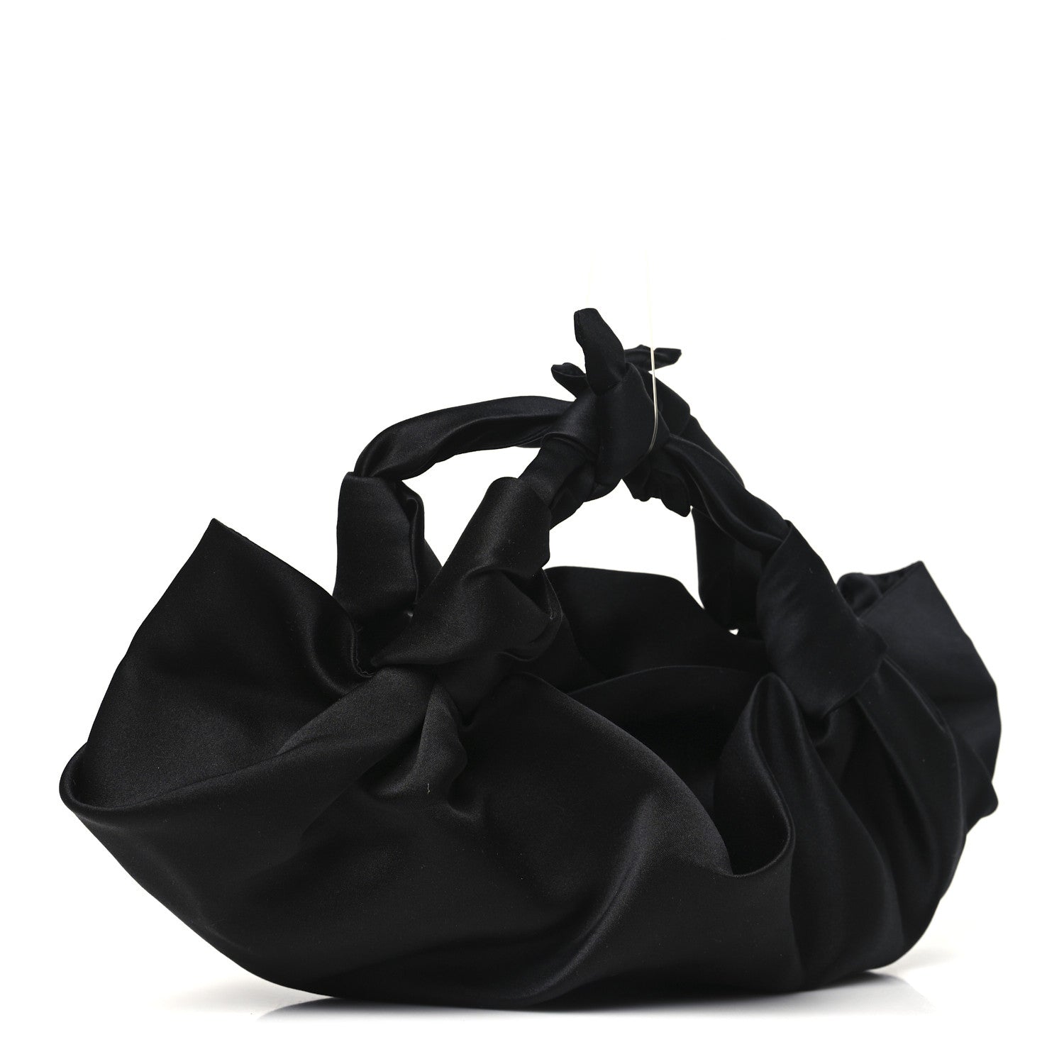 The Row Satin Small Ascot Bag Black 3 of 9