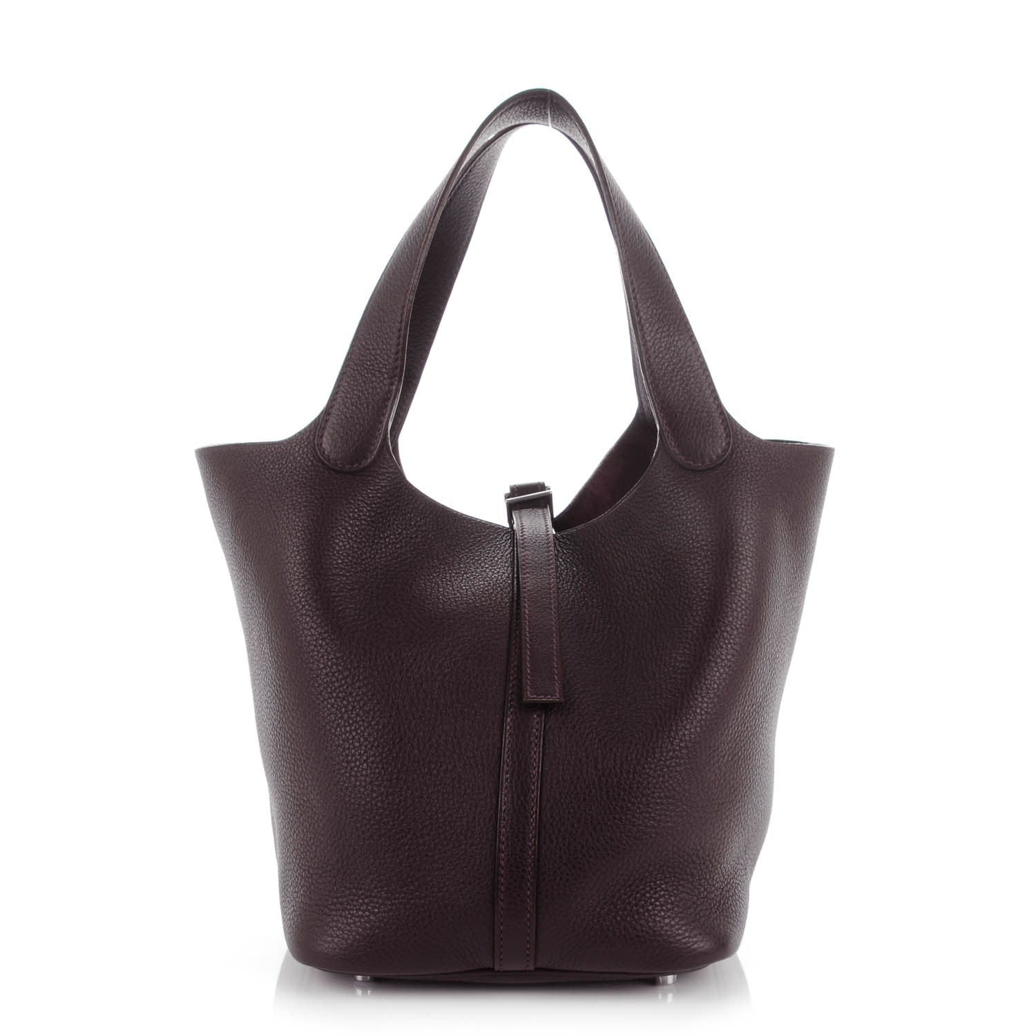 Hermes Taurillon Clemence Picotin 22 MM Raisin 1 of 7