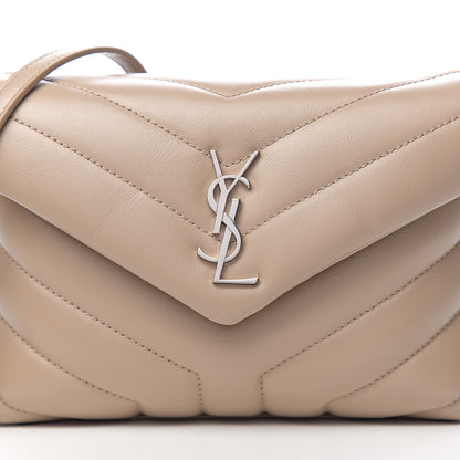 Saint Laurent Calfskin Y Quilted Monogram Toy Loulou Chain Satchel Dusty Grey 9 of 9