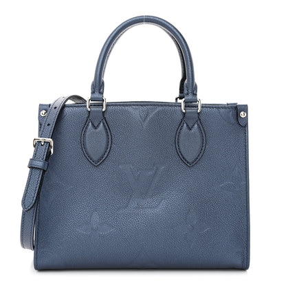 Louis Vuitton Metallic Empreinte Monogram Giant Onthego PM Navy Nacre 1 of 9