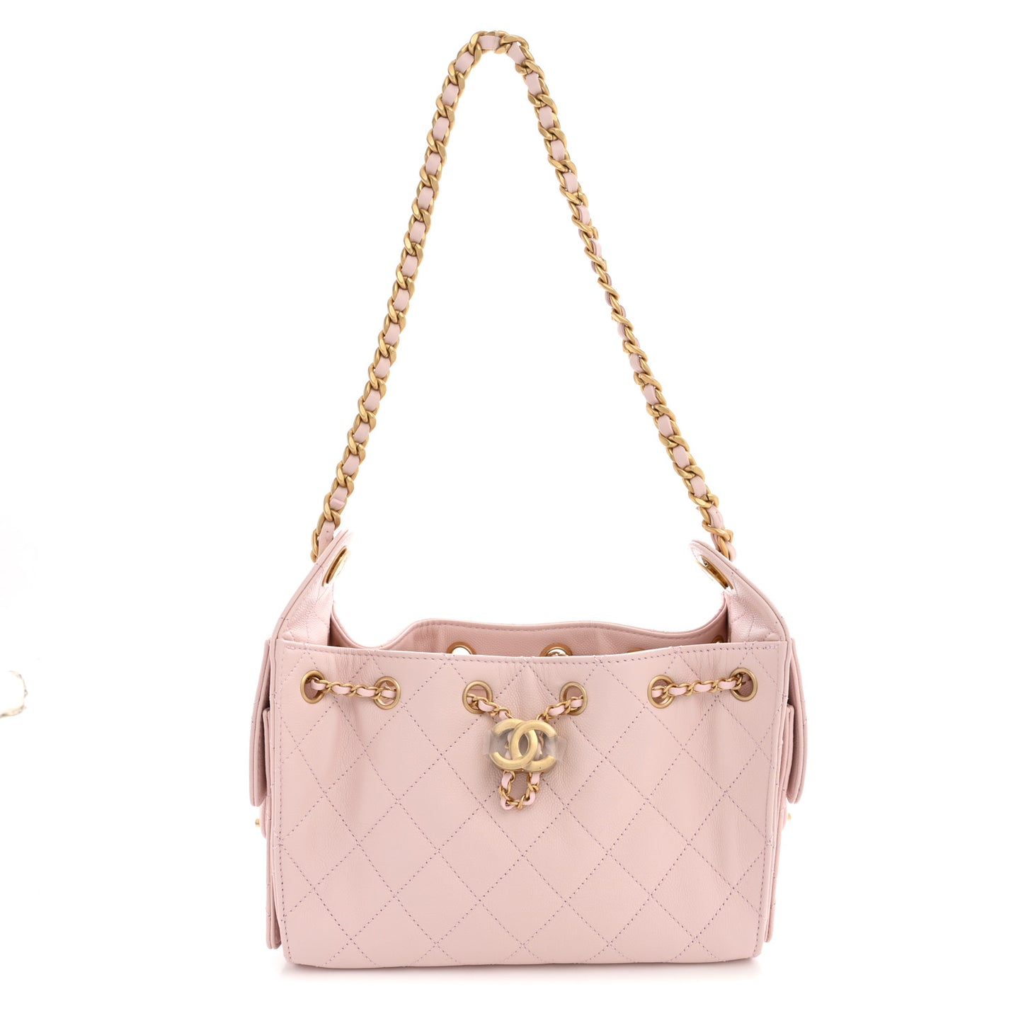 Caviar Quilted Mini Chanel 25 Handbag Light Pink
