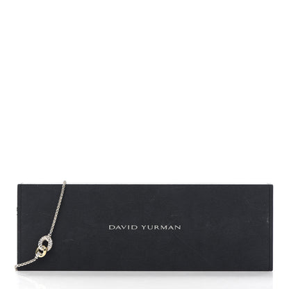 David Yurman Sterling Silver 18K Yellow Gold Belmont Station Necklace 6 of 6