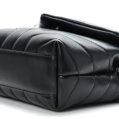 Saint Laurent Calfskin Y Quilted Monogram Toy Loulou Crossbody Bag Black 9 of 10