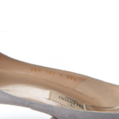 Valentino Garavani Suede Tan-Go Mary Jane 60mm Pumps 38.5 Pastel Grey 7 of 10